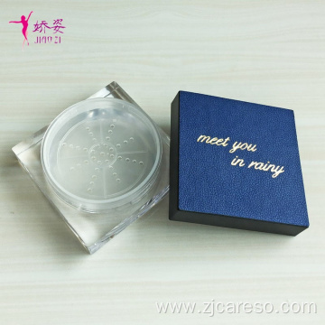 50g Square Loose Powder Jar with leather Lid